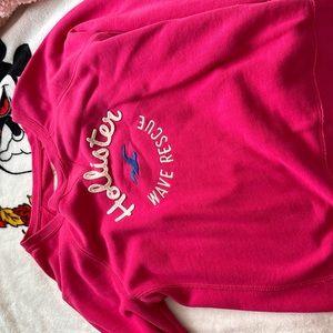 hollister pink crewneck size large